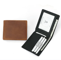 Dompet Minimalis Unisex Tipis dengan Kantong Depan, Penjepit Uang, Pelindung RFID, Tempat Kartu Kredit, Dompet Lipat Pendek