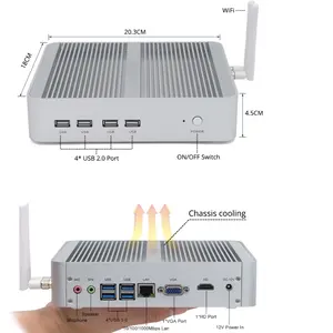 جهاز كمبيوتر صغير بدون مروحة جديد مزود بمعالج إنتل كور i3 8140U ثنائي النواة للاستخدام التعليمي يدعم ذاكرة DDR4 وشاشة عرض VGA HD للمنافذ JP في المملكة المتحدة والاتحاد الأوروبي