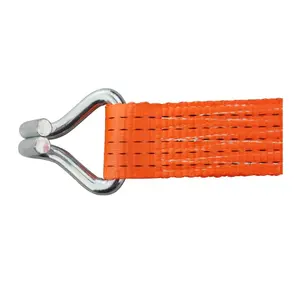 50MM 2 inch 5000KG Cargo Lashing Straps laden Ratschen-Zurr gurte mit J-Haken zum Verkauf