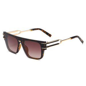 2024 New Fashion Big Square <b>Plastic</b> Metal <b>Frames</b> Luxury Vintage Shades Retro Trendy Sunglasses Women Men - Product Image 3