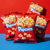 Impression personnalisée Sacs en plastique laminé à fermeture arrière Sac d'emballage croustillant de croustilles croustilles croustilles aliments en plastique Popcorn