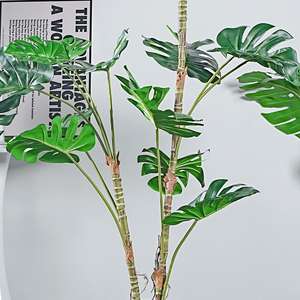 Hizyu Grand Arbre Artificiel Monstera Deliciosa Bonsaï <span class=keywords><strong>Géant</strong></span> 180cm Plastique Vert Écologique Plante d'Intérieur/Extérieur Salon - Product Image 4