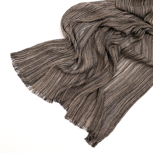 ผ้าคลุมฮิญาบมุสลิมแบบใหม่ ดีไซน์หรูหรา ผ้าวิสโคสพรีเมียม พิมพ์ลายทางสีน้ำตาล คีมาร์ ผ้าคลุมไหล่ไทย ผ้าเรยอนคอตตอนเนื้อนุ่ม ยืดหยุ่นได้ - Product Image 3