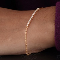 IGI Certifié CVD HPHT Lab Grown Créé Bracelet De Tennis En Diamant 10K 14K 18K Or Massif pour Femmes Hommes 2mm 3mm 4mm Chaîne De Tennis