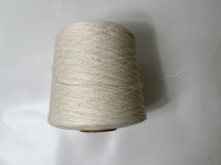 Fil à tricoter Bojay Nm12/2 55% chanvre 45% coton, mélange semi-blanchi blanc pour tricotage à la machine