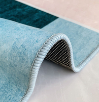 Tapis moderne luxueux en velours gris nordique, rembourré, antidérapant, fabriqué à la machine, avec dos en PVC, poils courts, R STAR JR2-002, tapis de canapé, tapis de chevet