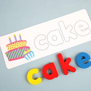 Oferta especial de madera de colores <span class=keywords><strong>ortografía</strong></span> Montessori juguetes educativos cartas desarrolla vocabulario tarjetas de alfabet - Product Image 5
