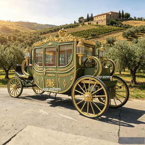 Carrosse Royal Ouvert Style Victoria, Élégant Chariot Tiré par des Chevaux, Idéal pour Carnaval, Festival, Événement Extérieur, Exposition - Product Image 1