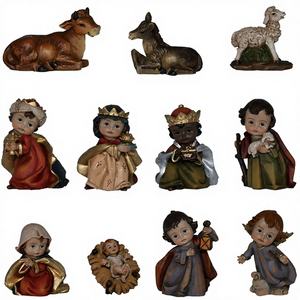 ZICOM Ensemble de figurines de crèche peintes à la main, 11 pièces, 6 cm, figurines et jouets de Noël, modèle Allemagne 9069-K299 - Product Image 1