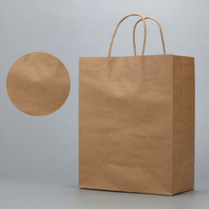 Custom Printed Kraft <b>Paper</b> Shopping Bags Retail Takeaway Carrier Bags With Logo Flat Handle <b>Biodegradable</b> Packaging - Product Image 6