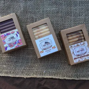 Cajas de embalaje de papel de jabón en Barra de 5 oz, caja de jabón casera con logotipo personalizado a precio razonable