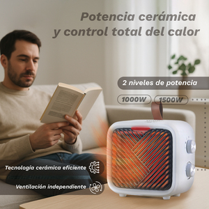 Stufa Elettrica Portatile in Ceramica Grunkel 1500W con 2 Impostazioni di Calore - Product Image 3