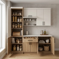 Ensemble de meubles de cuisine et de buffet en chêne clair, solution d'ameublement complète pour la maison, idéale pour les projets