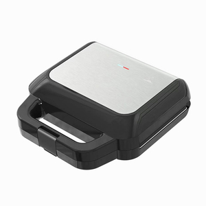 Machine à sandwichs petit-déjeuner multifonctionnelle 750W de haute qualité, gaufrier et panini, couleur noire, en promotion - Product Image 1