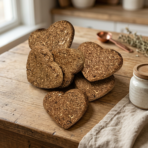 Golosinas Horneadas de Heno Timothy en Forma de Corazón OEM, Snacks Naturales de Alta Fibra para Masticar, para Animales Pequeños, Regalo de San Valentín, Marca Privada - Product Image 3