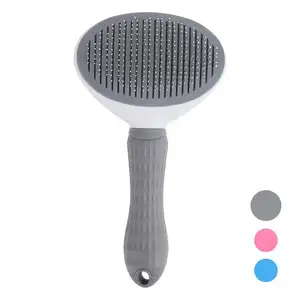 Haustier reinigungs kamm Selbst reinigende Hunde enthaarung bürste Cat Clean Hair Comb Brush