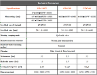 Scie à ruban métallique de haute précision GB4260X pour coupes à 45 et 60 degrés
