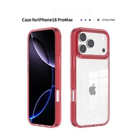 Pour iPhone 18 Pro Nouvelle coque de protection transparente avec cadre translucide et texture antidérapante, compatible avec les coques de téléphone iPhone 17, 16, 15, 14