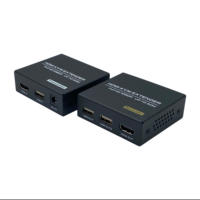Fjgear harga pabrik usb Kvm Extender Plug and Play over ip fiber hdmi kvm extender 50m dengan ip IR hingga 4K