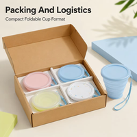 Gobelet de voyage pliable en silicone, léger et télescopique, pour une utilisation en extérieur