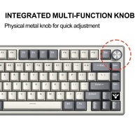 Clavier mécanique HX-JX11 personnalisé en gros, anti-ghosting, 81 touches, monté sur joint, 75 %, USB, avec bouton de réglage, éclairage, étanche, ergonomique pour le gaming