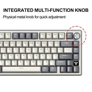 <span class=keywords><strong>Clavier</strong></span> mécanique 75 % USB avec 81 touches anti-ghosting, disposition personnalisée, fixation Gasket, éclairage et bouton rotatif, idéal pour le gaming (vente en gros) - Product Image 4