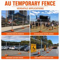 Panneaux de clôture de sécurité temporaires en fer, revêtement poudré orange, écologiques, imperméables, 1,8 m de haut, base en béton, construction australienne