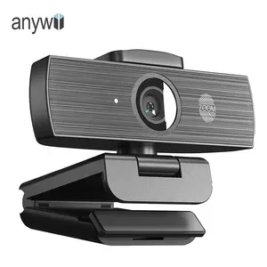 Anywii 4k网络摄像头，带麦克风USB摄像头，用于直播游戏在线学习视频会议变焦Skype网络摄像头