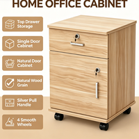 Meuble de rangement mobile sécurisé avec roulettes et tiroirs verrouillables pour documents de bureau et domicile