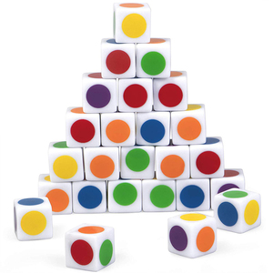 ชุดลูกเต๋าหก<span class=keywords><strong>ด้าน</strong></span>16มม. ทำจากอะคริลิค10ชิ้นมีสีสัน D6สี่เหลี่ยม<span class=keywords><strong>แต่ละ</strong></span>หน้าสอนลูกบาศก์สำหรับห้องเรียนคณิตศาสตร์ทรัพยากรการศึกษา - Product Image 1