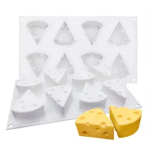 Silicone Cheese Resin Mold Cake Epoxy Molds 3D Cheese Molds DIY Triangle Mousse Mould for Chocolate Pastry Ice Cream Hand Made
