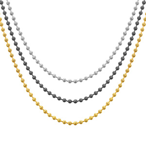 Cadena de Cuentas de Acero Inoxidable al por Mayor por Metro - Chapado en Oro PVD, Varios Tamaños para la Fabricación de Joyas - Product Image 5