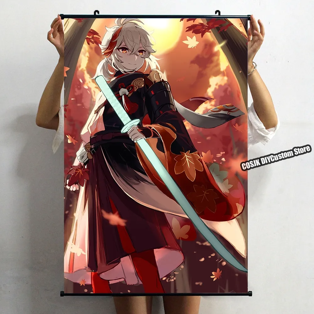 Neues Anime-Spiel Genshin Impact Kaedehara Kazuha Poster Wandrolle Heimdekoration HD Kunstdruck Wandschrift Tapete Dropshipping