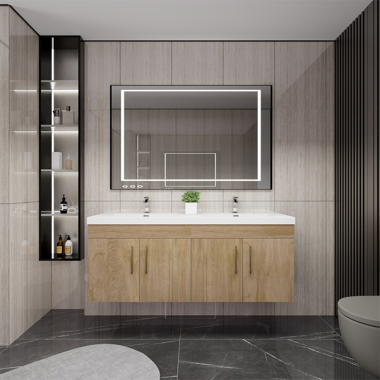 Modern Bath Room Floating Washstand Storage