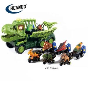 HUANUO Ensemble de jouets de camion squelette de dinosaure acousto-optique Jouets de voiture de dinosaure à éjection pour garçons - Product Image 6