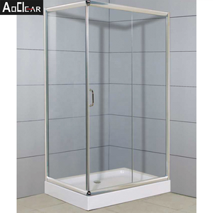 Mampara de Ducha Minimalista Cuadrada con Puerta Pivotante, Bisagras de ABS para Baño, en Oferta - Product Image 3