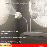 Lampe de projection USB ciel étoilé et lune avec commande vocale et télécommande, en ABS, luminosité réglable, veilleuse de chambre