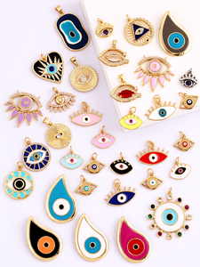 Creatività Colourful amuleto turco portafortuna malocchio portafortuna, Cubic zirconi lastricati, collana di gioielli bracciale accessori L41 - Product Image 2