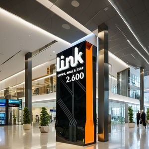 ป้ายไฟ LED 3 มิติ สำหรับติดตั้งภายนอกอาคาร ป้ายโฆษณาแบบเสา ป้ายไฟ LED สำหรับทางเข้าอาคาร ร้านค้า อาคารธุรกิจ - Product Image 3