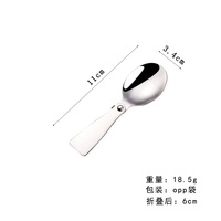 Portable réutilisable pliable en acier inoxydable métal titane camping voyage en plein air pliable fourchette cuillère couteau pliant spork