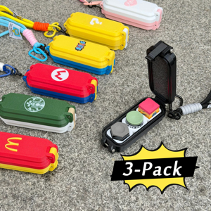 Paquete de 2 estuches para tizas de billar con correa, estuche de transporte para lubricador de puntas de taco de snooker, almacenamiento para billar. - Product Image 2