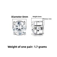 Approvisionnement transfrontalier Boucles d'oreilles clips magnétiques tendance en acier inoxydable sans perçage, clous magnétiques en zircon pour piercings hélix