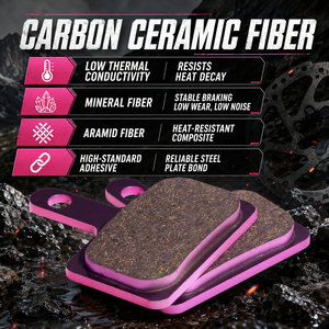 Plaquettes de frein à disque en céramique carbone VXM, sans grincement, résistantes à la décoloration, durables, plaquettes de frein à disque de remplacement pour VTT - Product Image 3