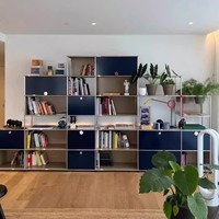 Meuble de rangement multifonctionnel moderne coréen en acier inoxydable, couleurs au choix, buffet modulaire pour salon, bibliothèque