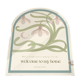 Alfombra ovalada floral de PVC para puerta, antideslizante, para entrada de casa, cocina, fácil de limpiar, limpieza localizada - Product Image 3
