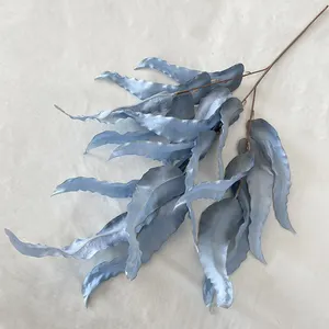 Multicolor- fog blue Flores Artificiales flower long branch kelp leaf for Wedding Decoration