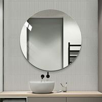 Miroir LED intelligent pour hôtel, mural avec détecteur de mouvement commercial, anti-buée, tactile et à intensité variable, affichage de l'heure, IP44 ETL CE OEM