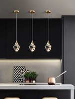 Lampe suspendue en cristal K9 de luxe, éclairage LED en cristal, éclairage intérieur moderne, luminaires suspendus décoratifs en cristal, salle à manger, chevet