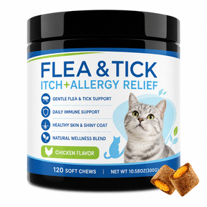 Tabletas Masticables <span class=keywords><strong>para</strong></span> Mascotas con Relleno Central OEM <span class=keywords><strong>para</strong></span> Gatos <span class=keywords><strong>y</strong></span> Perros, Protección Contra <span class=keywords><strong>Pulgas</strong></span> <span class=keywords><strong>y</strong></span> <span class=keywords><strong>Garrapatas</strong></span>, Apoyo <span class=keywords><strong>para</strong></span> la Piel, el Pelaje <span class=keywords><strong>y</strong></span> el Sistema Inmunitario - Product Image 1