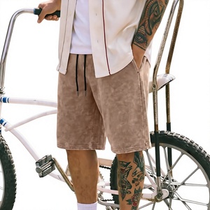 Trendy Mens Acid Washed Shorts Oversized Plain Heavy Weight Material Custom Manufacturing Bulk Supply Acid Washed Shorts - Product Image 4